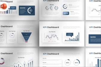 Contemporary KPI Dashboard - PowerPoint Template